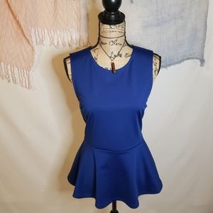 Royal blue Peplum top